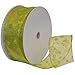 thumbnail image 3 of Morex Ribbon Glitter Dots Wired Sheer Glitter Ribbon, 6.4cm by 50-Yard Spool, Green/Gold, 3 of 3