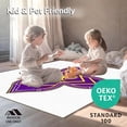 thumbnail image 4 of ODIKA 2'x3' Machine Washable Non-Slip Area Rug, Inspired Interlocking with Crest Detail High Traffic Rug, Purple, 672029, 4 of 5