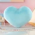 thumbnail image 3 of Gloveleya Soft Throw Pillow Cozy Decorative Plush Cushion Fluffy Pillow Light Blue Heart-shape 14inches, 3 of 13