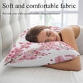 thumbnail image 5 of Spring Peach Flowers Throw Pillow Covers, Pink Botanical Floral Leaves Branch Soft Breathable Pillow Cases with Invisible Zipper, Toddler Pillowcases for Couch Bed Sofa Chair 12x20 Inches, 5 of 9