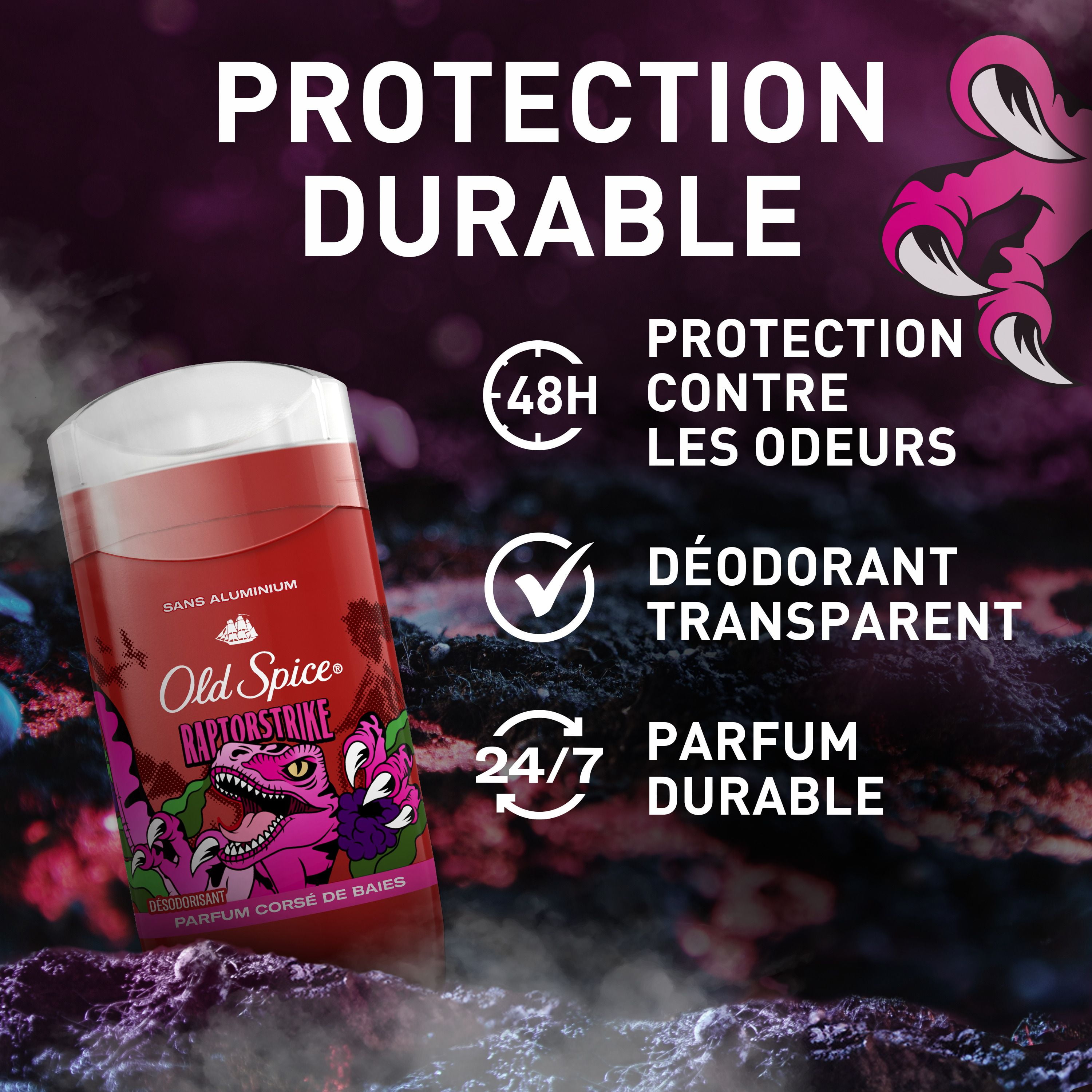 Old Spice Aluminum Free Deodorant for Men, Raptorstrike, 48 Hr. Protection, 85G