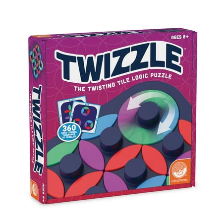 MindWare Twizzle Twisting Tile Logic Puzzles 24 Double Sided Puzzle Tiles 40 Challenge Card 1 or More Players