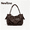 dark brown, variant on Vintage Soft PU Bucket Tote Bag for Women, Large Capacity Magnetic Snap Shoulder Handbag, Casual Commuter Drawstring Purse with Multiple Pockets, 4 Colors Available