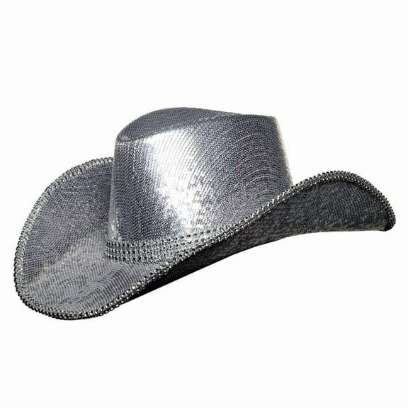 UNDERWRAPS Metallic Rhinestone Cowboy Hat - Cowboy Hats for Men and Women, Western Costume Accessories, 4th Of July Hat, Music Festival