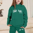 thumbnail image 2 of XUELUO Toddler Girls Outfits Sports Sets Autumn Letter Print Hoodies + Jogger Pants 2 Piece Childrens Girls Training Clothes, 2 of 4