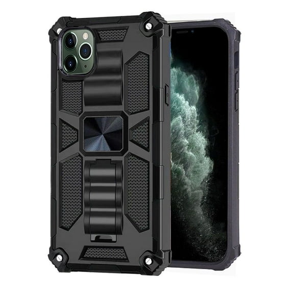 For Apple iPhone 11 Pro Max (6.5") Heavy Duty Stand Hybrid Shockproof [Military Grade] Rugged with Built-in Kickstand Cover ,Xpm Phone Case [ Black ]