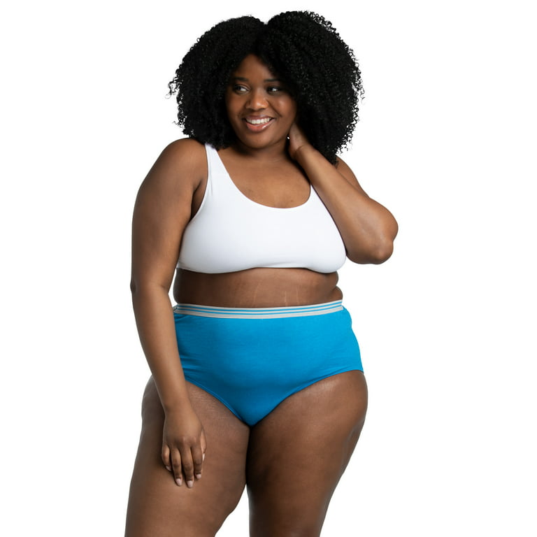 Fit for Me by Fruit of the Loom Women's Plus Size Brief Underwear