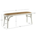 thumbnail image 4 of Linon Barton Bentwood Bench, White/Natural, 4 of 9