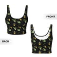 thumbnail image 5 of Fotbe Bee Floral Pattern Womens' Sports Bra Longline Wirefree Padded with Medium Support Sports Moisture-Wicking Workou Vest,Tank Top-Large, 5 of 9