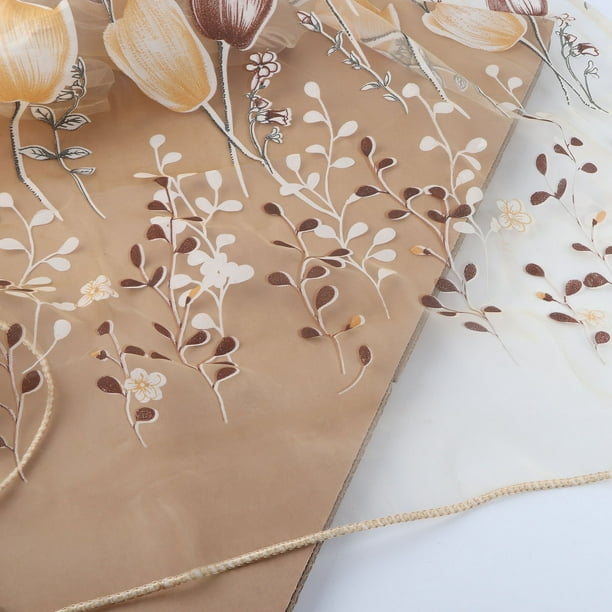 Cortina De Tul 100x200cm Cortinas Con Estampado De Tulipanes De Colores