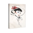 thumbnail image 4 of Wynwood Studio Fashion and Glam Contemporary Canvas Art - Woman Portrait In A Hat, Wall Art for Living Room, Bedroom, and Bathroom, 20 in x 30, Black and White Home Decor, 4 of 5