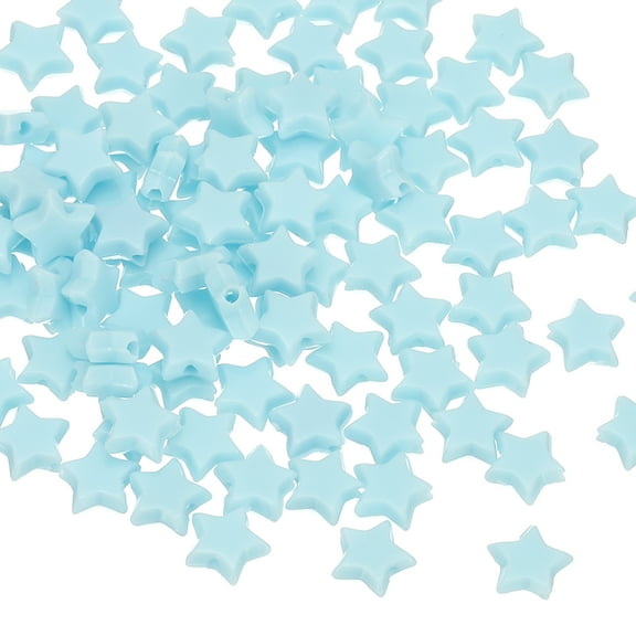Uxcell Acrylic Star Beads, 400 Pcs Star Shape Friendship Bracelet Bead, Blue