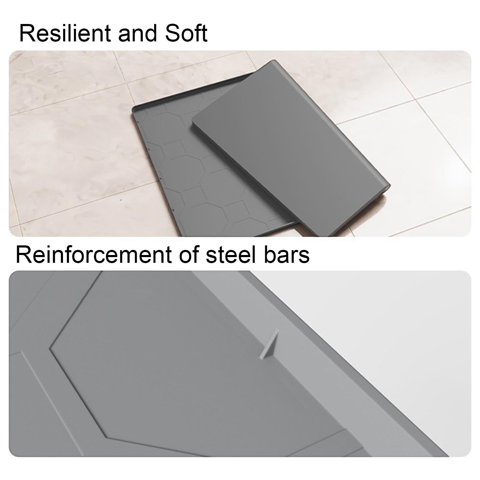 Qiopertar Under Sink Mat, 27.59 x 22 Inch NonSlip Drip Tray for Kitchen Bathroom Cabinets, Waterproof LeakProof Shelf Liner Easiest to Clean, EcoFriendly Silicone Mat for Pet Feeding Door Heat
