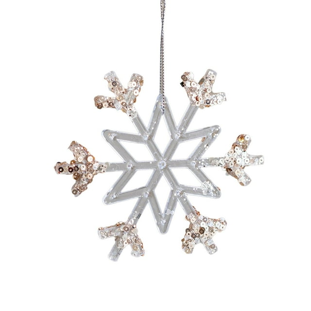 Snowflake Pendant Christmas Decorations Crafts Christmas Tree Pendant Artificial D