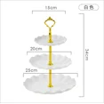 thumbnail image 1 of European Three-layer Cake Stand Wedding Party Dessert Table Candy Fruit Plate Cake Self-help Display Home Table Decoration Trays White, 1 of 5