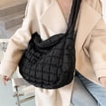 thumbnail image 4 of Bolso de mensajero, bolso de plumas para mujer de otoño e invierno, bolso de cuadros de colores, diseño revolucionario, 4 of 9
