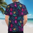 thumbnail image 6 of High Quality Hawaiian Shirts for Men Short Sleeve Aloha Beach Shirt Floral Summer Casual Button Down Shirts Blouses P46WPW, 6 of 7