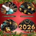 thumbnail image 4 of Gold Theme Happy New Year Banner Sparkling Design 2026 New Year Display Golden Balloons Firework Elements New Year Celebration Backdrop for New Year Party Holiday Celebration New Year Eve Event, 4 of 9