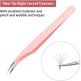 thumbnail image 2 of Pince à Épiler pour Extensions de Cils Fibre Pointe Pince à Cils en Forme de Dauphin Pince Volume Courbé Extensions de Cils Artisanat Pince à Épiler Cils Fins Rose, 2 of 4
