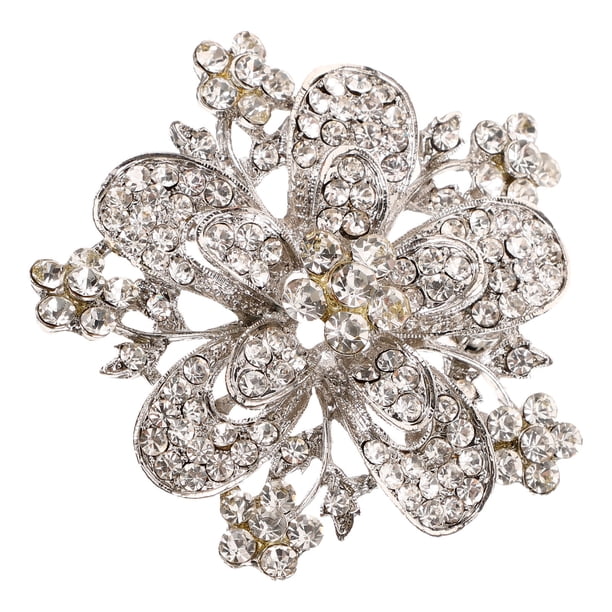 unbranded Pin De Con Rhinestones Para Y Sombreros Detalle Delicado En Metal Para Ocasiones Especiales