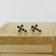 thumbnail image 2 of Dazzlingrock Collection Round Black Diamond Mini Cross Pushback Stud Earrings for Women (0.35 ctw, Color Black, Clarity Opaque) in 14K Rose Gold, 2 of 6