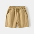 thumbnail image 6 of Fesfesfes Boy's 2 Piece Outfits Casual Short Sleeve Turndown Collar Button Shirt and Shorts 2Pcs Shorts Summer Clothing Set(Khaki#5,8 Years), 6 of 9