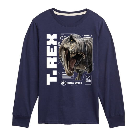 Jurassic World - T-Rex - Youth Boys Long Sleeve Graphic T-Shirt