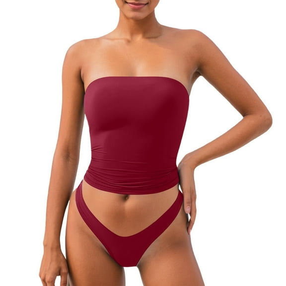 Huanyaaa Women's Basic Strap Tank Top Casual Sleeveless for Daily Wear Comfortable Soft Summer Layering Versatile Solid Color Bustier Athletic Tops Set Leather Tube Top Camisole Lace Long Top for