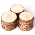 thumbnail image 3 of Set de rodajas de madera Kit de círculos de madera inacabados naturales Fiestas de cumpleaños Adornos de casa para artesanías Bricolaje Posavero Grabado Tallado JM01644 Eigraketly HA012301-01, 3 of 7