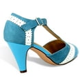 thumbnail image 4 of Chase & Chloe Women's Vintage-Inspired T-Strap Heels with Two-Tone Wingtip Detailing, 4 of 4