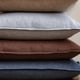 thumbnail image 5 of Pack de 2 fundas de almohada Foindtower de lino, 45 x 45 cm, color azul oscuro, 5 of 7