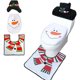 thumbnail image 1 of Juego de 3 fundas navideñas para asiento de inodoro y alfombra de Papá Noel, cubierta para tanque, decoración navideña, 1 of 5