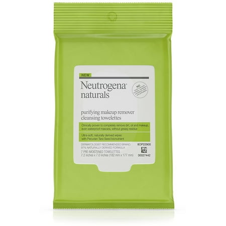 Neutrogena Naturals Purifying Makeup Remover Cleansing Towelettes 7 ea (Pack of 4)