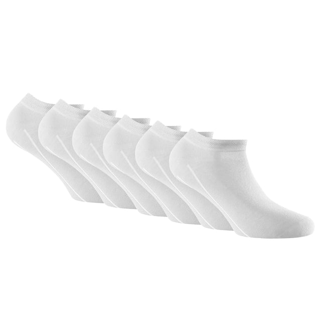 Rohner Basic Calcetines de deporte unisex, paquete de 3 - Zapatillas invisibles Blanco 43-46