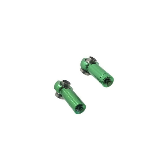 ZheElen 2 Pieces Tie Rod End Component Joint Accessories Universal RC Car Positive Reverse Thread Ball Head Holder Replace Part Green