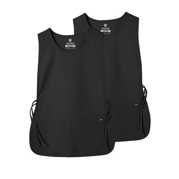 Adar Uniforms Delantal Zapatero Universal Paquete de 2 - Delantal Zapatero Unisex - 7022 - Negro - R