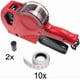 thumbnail image 2 of Etiquetadora de precios de 1 línea y 8 caracteres, kit con 10 rollos de etiquetas y 2 cartuchos de tinta, color rojo, 2 of 5