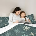 thumbnail image 5 of Castle Fairy Female Men Women Christmas Xmas Full Size Comforter Sets 3-Piece,Happy Winter Xmas Bedding Comforter Set,Green White Lightweight Bedding Sets,Luxury Bedroom Decor,Reversible, 5 of 8