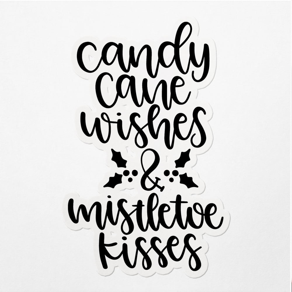 Vinyl Stickers Decals Of Candy Kisses Quote Waterproof Apply On Any