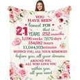 thumbnail image 1 of LHSHID 21st Birthday Gifts for Her Him Throw Blanket 21st Birthday Decorations for Women Girl Bestie Sister 21st Birthday Gift Ideas Flannel Fleece Blanket 30"x40", 1 of 7
