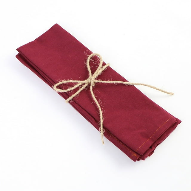 Nvzi Servilletas de algodón, 2 piezas, servilletas de tela suaves para la cena, 11,81" × 17", servilletas de mesa rústicas para decoración de mesas de bodas y fiestas, rojo oscuro
