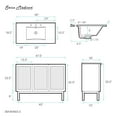 thumbnail image 2 of Classe 48 in. Brown Oak Bathroom Vanity With White, 3-Hole Ceramic Sink Top, 2 of 8