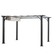 Sunjoy Original Manufacturer Replacement Canopy & Sunshade For Retractable Shade Pergola (10x8 FT) L-PG155PST Sold At Wal-Mart CA