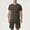 Army Green, variant on Mens Short Sets 2 Piece Outfits Short Sleeve T Shirt & Shorts Mens Summer Shorts Beach Wear Men Vacation Outfits Sets