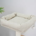thumbnail image 2 of Vibrant Life 42"Cat Tree with Base Condo, Removable Top Bed, Scratching Ramp, Laminated Board, Beige, 2 of 8