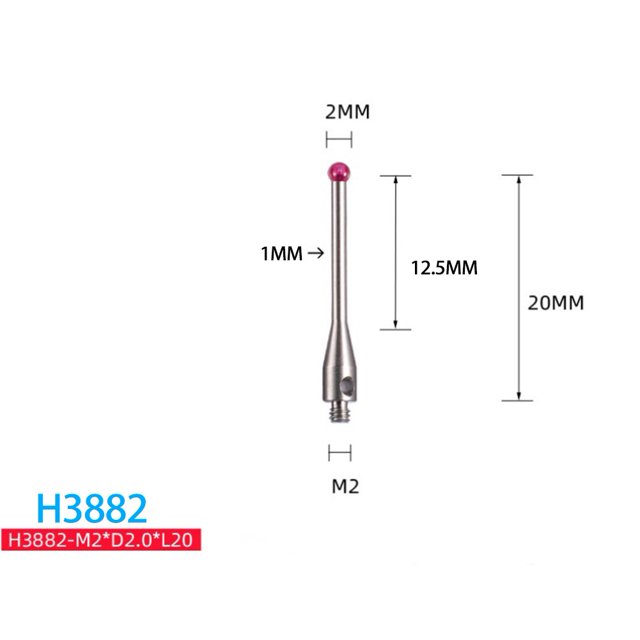 M2 Ball Cmm Thread And Cnc Measuring Probe Stylus Point Contact Instrument Parts Accessories Tungsten Steel Stylus