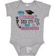 thumbnail image 3 of Inktastic My Cousin Graduated with Cap and Arrows Girls Baby Bodysuit, 3 of 5