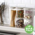 thumbnail image 6 of Neoflam 16 Set, Kitchen Pantry Airtight Smart Seal Square Dry Food Storage with Lid, BPA Free, Modular, Stackable, Clear Canister for Cereal, Sugar, Flour, Snack, Coffee, Pasta, Spaghetti Container, 6 of 8