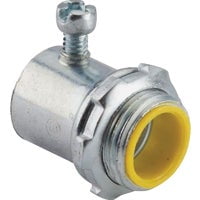 Halex 1 In. EMT Steel Set Screw Connector with Insulated Throat 82710