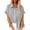 Light Gray, variant on Diufon Women's Cotton Linen Shirt Short Sleeve V Neck Button Down Shirts Spring Summer Casual Loose Tops